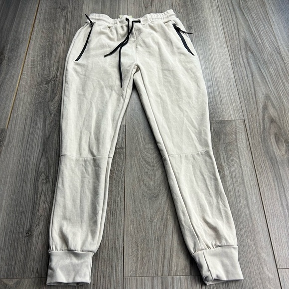 Maison Article Particle Tech Fleece Beige Joggers/Sweatpants - Picture 1 of 6